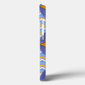 Tri Sunflower Blue Chevron Case-Mate iPhone Case (Achterkant / Links)