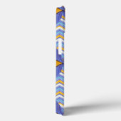 Tri Sunflower Blue Chevron Case-Mate iPhone Case (Achterkant / Rechts)