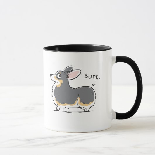 Tri tasse à tête noire de bout de corgi de (Droite)