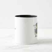 Tri tasse à tête noire de bout de corgi de (Centre)