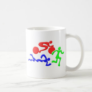 TRI Triathlon Swim Bike run COLOR Figures Design Koffiemok