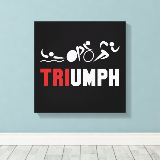Tri Triumph Canvas Afdruk (Insitu (Houten vloer))