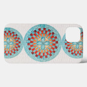 Tri Turquoise Flower Case-Mate iPhone Case (Achterkant (horizontaal))