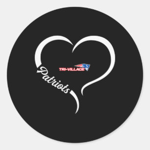 Tri-village Patriots Logo Half Heart Slogan Hs Ronde Sticker