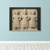 Triad van Palmyrene Gods uit de regio Palmyra Canvas Afdruk (Insitu (Houten vloer))