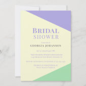 Triadic Purple Moderne Douche nuptiale Invitation (Devant)