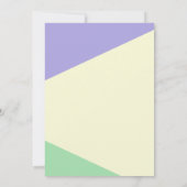 Triadic Purple Moderne Douche nuptiale Invitation (Dos)