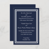 Triage double marine -3x5 Faire-part de mariage (Devant / Derrière)