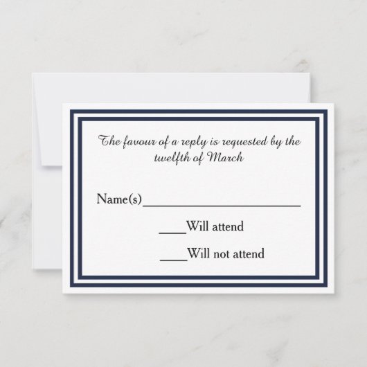 Triage double marine - carte RSVP (Devant)