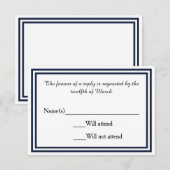 Triage double marine - carte RSVP (Devant / Derrière)