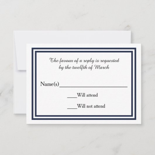 Triage double marine - carte RSVP (Devant)