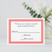 Triage double rouge - Carte RSVP (Debout devant)