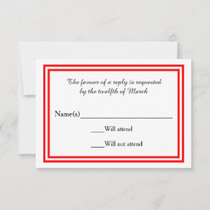 Triage double rouge - Carte RSVP