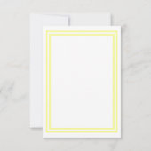 Triage Jaune Doux - 3x5 Faire-part de mariage (Dos)