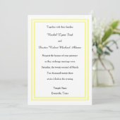 Triage Jaune Doux - 5x7 Faire-part de mariage (Debout devant)