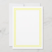 Triage Jaune Doux - 5x7 Faire-part de mariage (Dos)