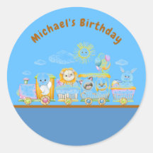 Trian Animal party bag gift tags