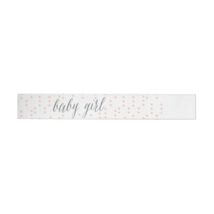 Triangle bébé fille rose et gris Étiquette de a