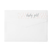 Triangle bébé fille rose et gris Étiquette de adre (Dos)