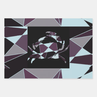 Triangle black grey white maroon Abstract Inpakpapier Vel
