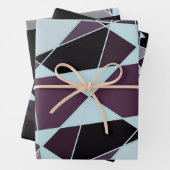 Triangle black grey white maroon Abstract Inpakpapier Vel (In situ)