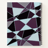 Triangle black grey white maroon Abstract Notitieboek (Achterkant)