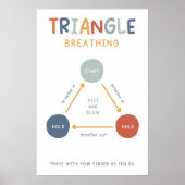 Triangle Boho Respiration Technique Poster de clas (Devant)