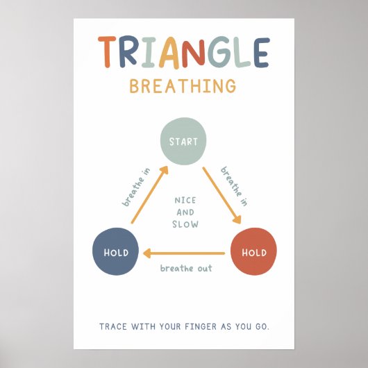Triangle Boho Respiration Technique Poster de clas (Devant)
