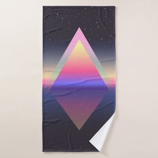 Triangle brillant. Concept Ethereum. abs futuriste (Serviette de bain)