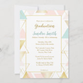 Triangle Cadre photo Invitation de diplôme (Dos)