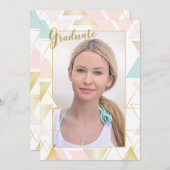 Triangle Cadre photo Invitation de diplôme (Devant / Derrière)
