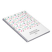 Triangle coloré Confetti Carnet personnalisé (Côté Droit)