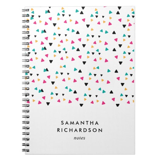 Triangle coloré Confetti Carnet personnalisé (Devant)