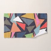 Triangle coloré de l'or contemporain moderne (Serviette à main)