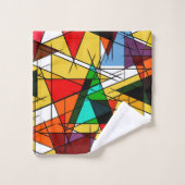 Triangle Coloré Géométrique Moderne (Gant de toilette)