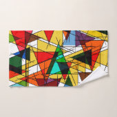 Triangle Coloré Géométrique Moderne (Serviette à main)