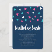 Triangle Confetti verjaardagsfeestje Kaart (Voorkant)