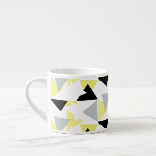 Triangle d'art Abstrait Pyramide Motif de café Mug (Gauche)