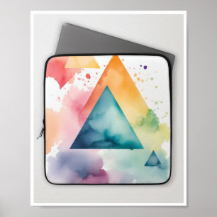 Triangle de couleur vive look contemporain Poster