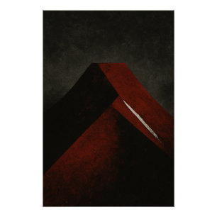 Triangle de Feu – Affiche Volcanique Abstraite