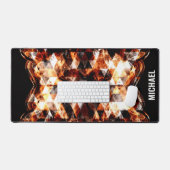 Triangle de feu étincelant orange électrisant Mono (Clavier et souris)