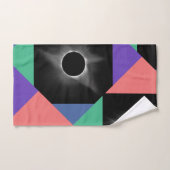 Triangle de multicolore Carré Abstrait Black Eclip (Serviette à main)