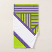 Triangle en Lime Vert & Violet (Serviette à main)