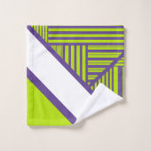 Triangle en Lime Vert & Violet (Gant de toilette)