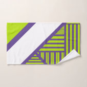 Triangle en Lime Vert & Violet (Serviette à main)