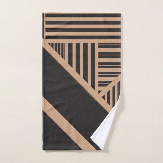 Triangle en tan et noir (Serviette à main)