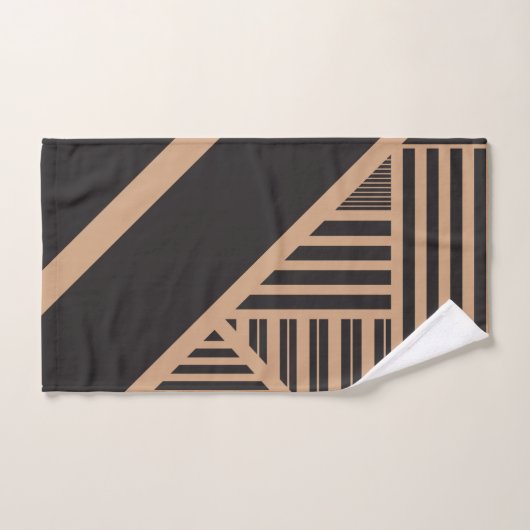 Triangle en tan et noir (Serviette à main)