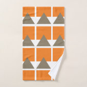 Triangle géométrique Carré gris orange (Serviette à main)