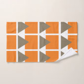 Triangle géométrique Carré gris orange (Serviette à main)