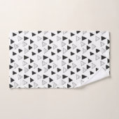 Triangle géométrique moderne noir et blanc (Serviette à main)